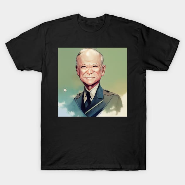 Dwight D. Eisenhower | President of the United States | Anime style T-Shirt by Classical